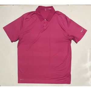 Nike Golf Tiger Woods Collection Dri-FIT Polo Shirt Men's Size XL Dark Fuchsia